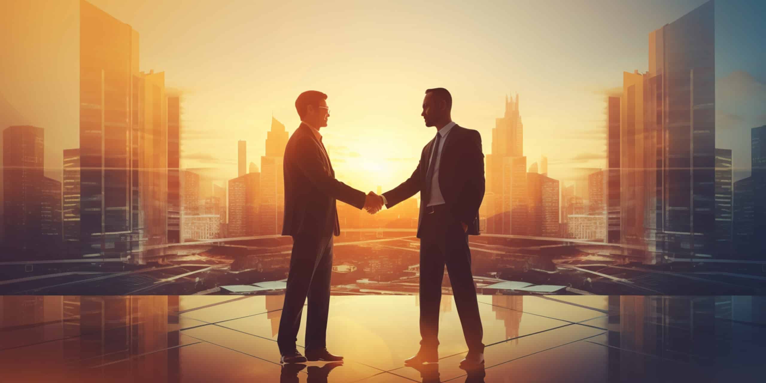 businessmen making handshake with partner scaled